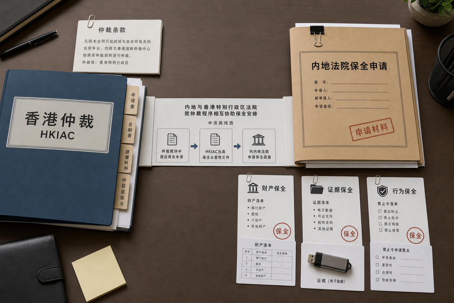 Hong Kong arbitration file connected to Mainland court applications for property, evidence and conduct preservation