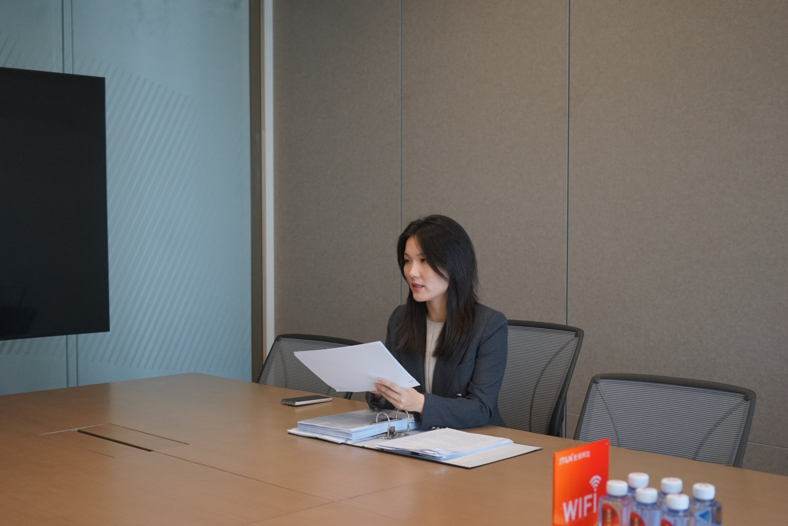 Reviewing case materials at JT&N Partners